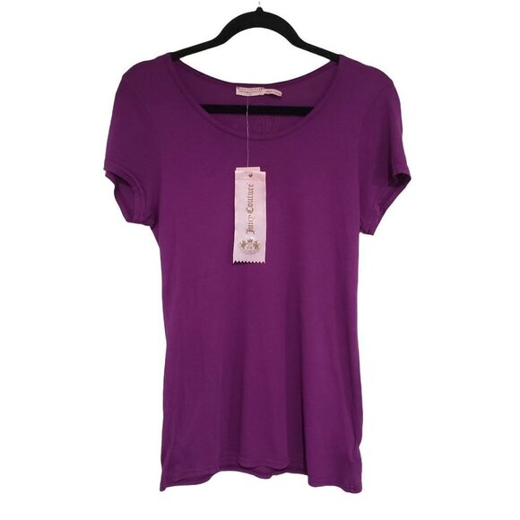 Juicy Couture Basic Short Sleeves Purple Top Size Medium - Picture 1 of 10